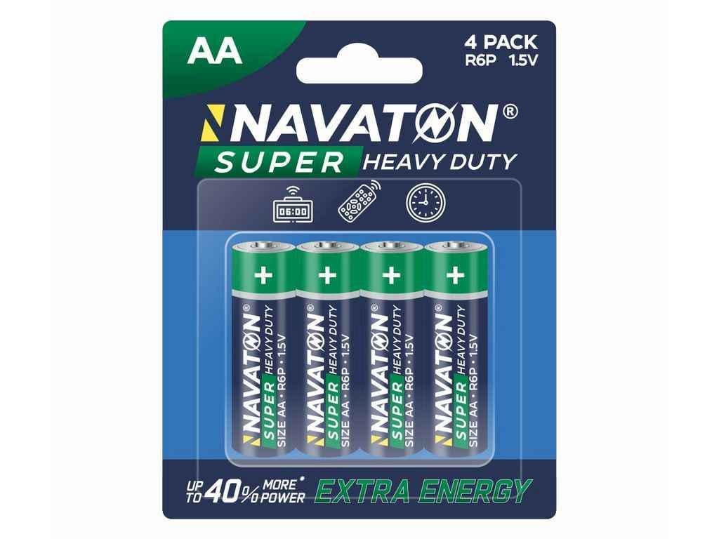 Батарейка солевая NAVATON R6 Super Heavy Duty 4AA-R6P-4B 4 шт. (1072929) Батарейка солевая NAVATON R6 Super Heavy Duty 4AA-R6P-4B 4 шт. (1072929)