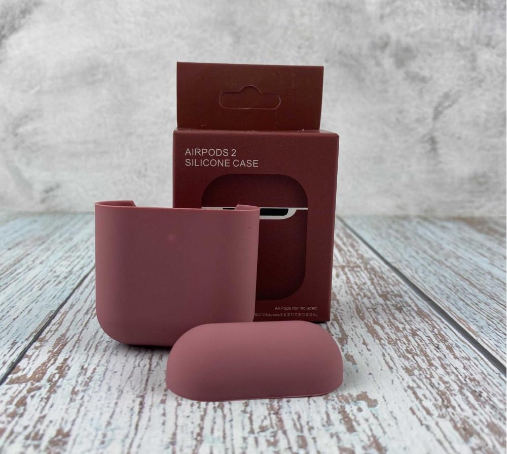 Силіконовий чохол для навушників AirPods AirPods 2 Maroon