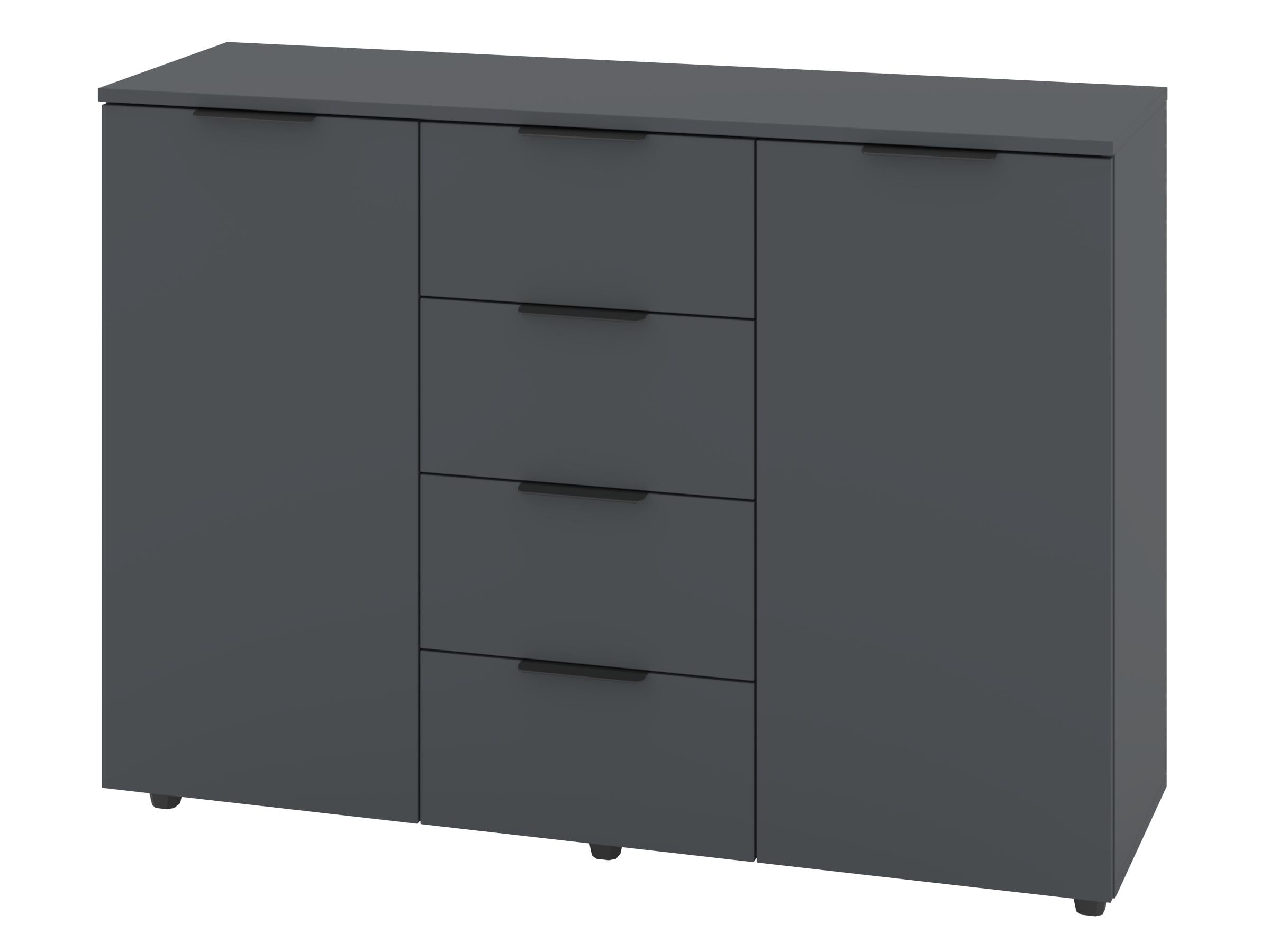 Комод с ящиками PEHOTIN К-4+2А ДСП 120х38х87,5 см Антрацит (PN-100641)