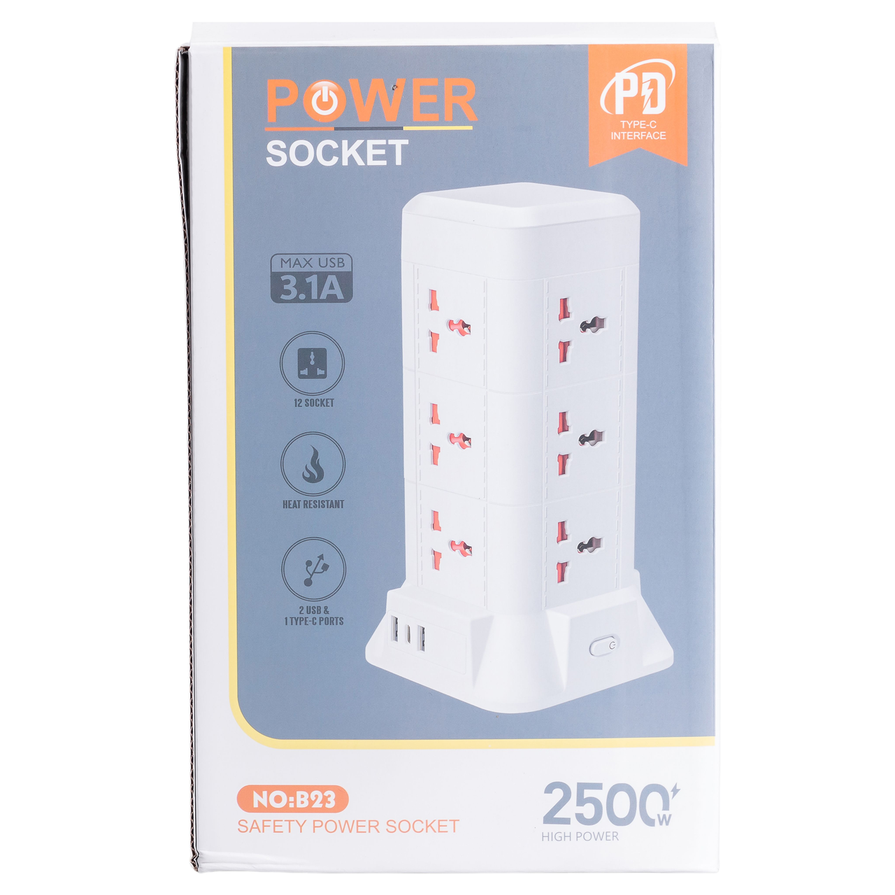 Подовжувач з лампою на 9 універсальних розеток з 2 USB 1 Type-C бездротовою зарядкою 4,8 м (HP-5-7MF) - фото 10 Подовжувач з лампою на 9 універсальних розеток з 2 USB 1 Type-C бездротовою зарядкою 4,8 м (HP-5-7MF) - фото 10