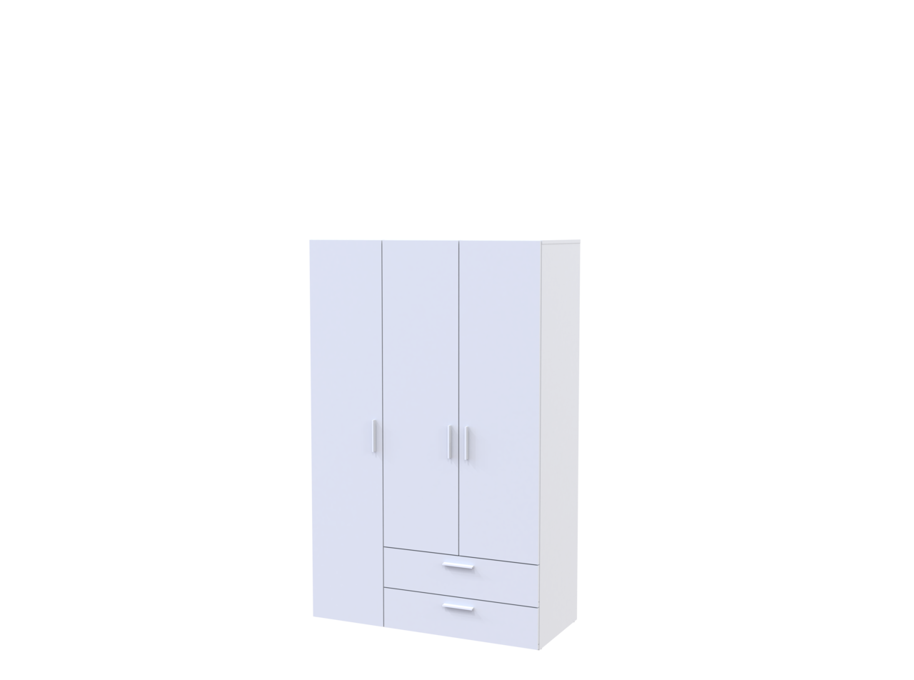 Шкаф распашный для одежды Doros Эктор 3 ДСП 116х49,5х180 см Белый (80737076)