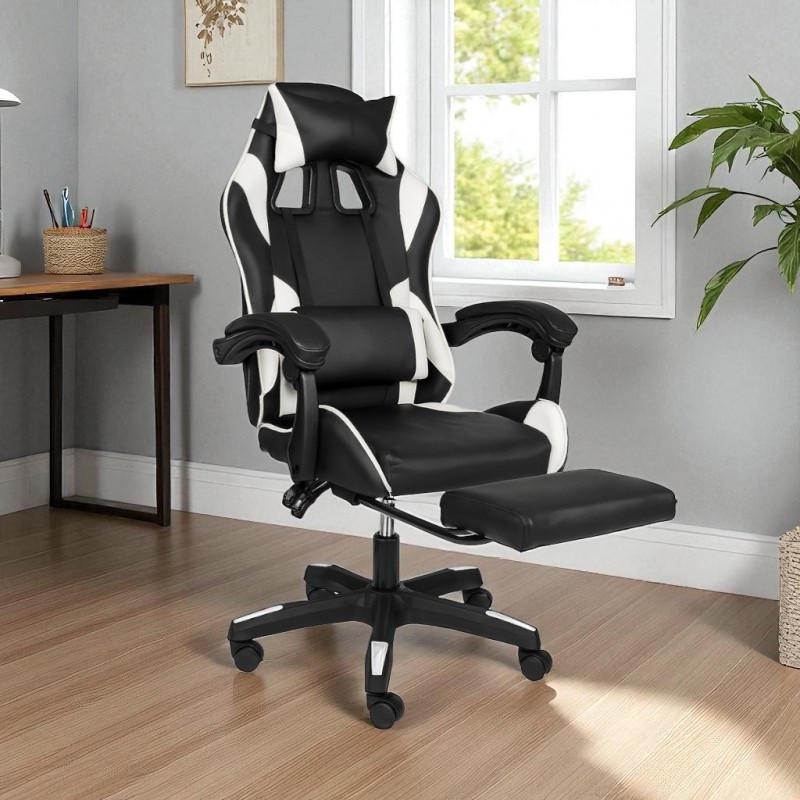 Геймерське крісло з підставкою для ніг STRIKER ONE для підлітків та дорослих Білий (17429) - фото 8 Геймерське крісло з підставкою для ніг STRIKER ONE для підлітків та дорослих Білий (17429) - фото 8