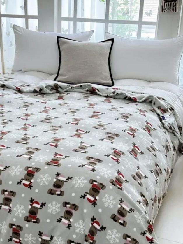 Плед Colorful Home Рождественские олени велсофт полуторный 150х200 см (2968)