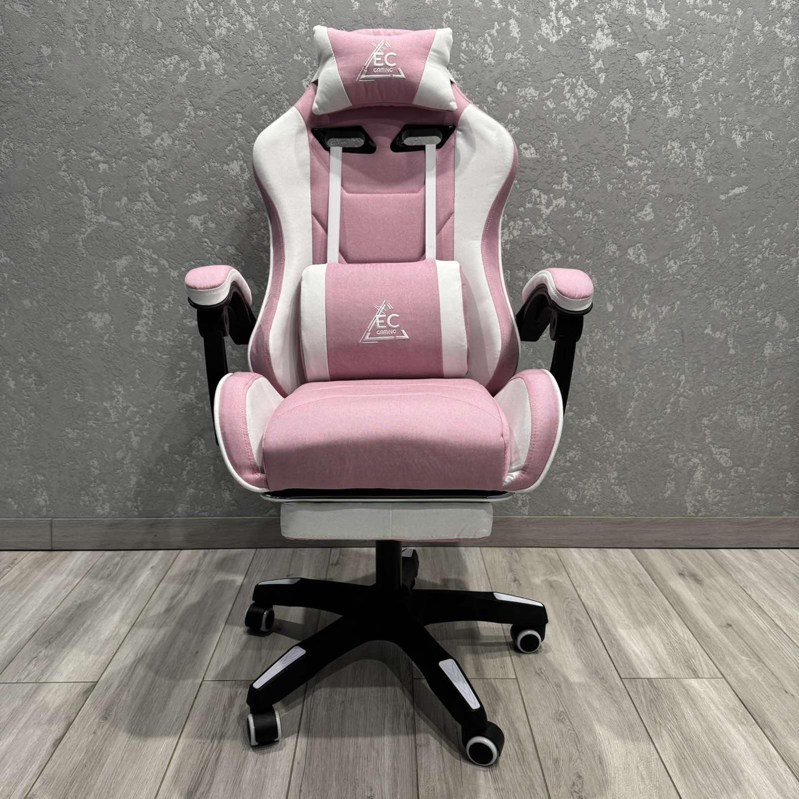 Кресло компьютерное тканевое EC Gaming K40 Розово-белый - фото 4