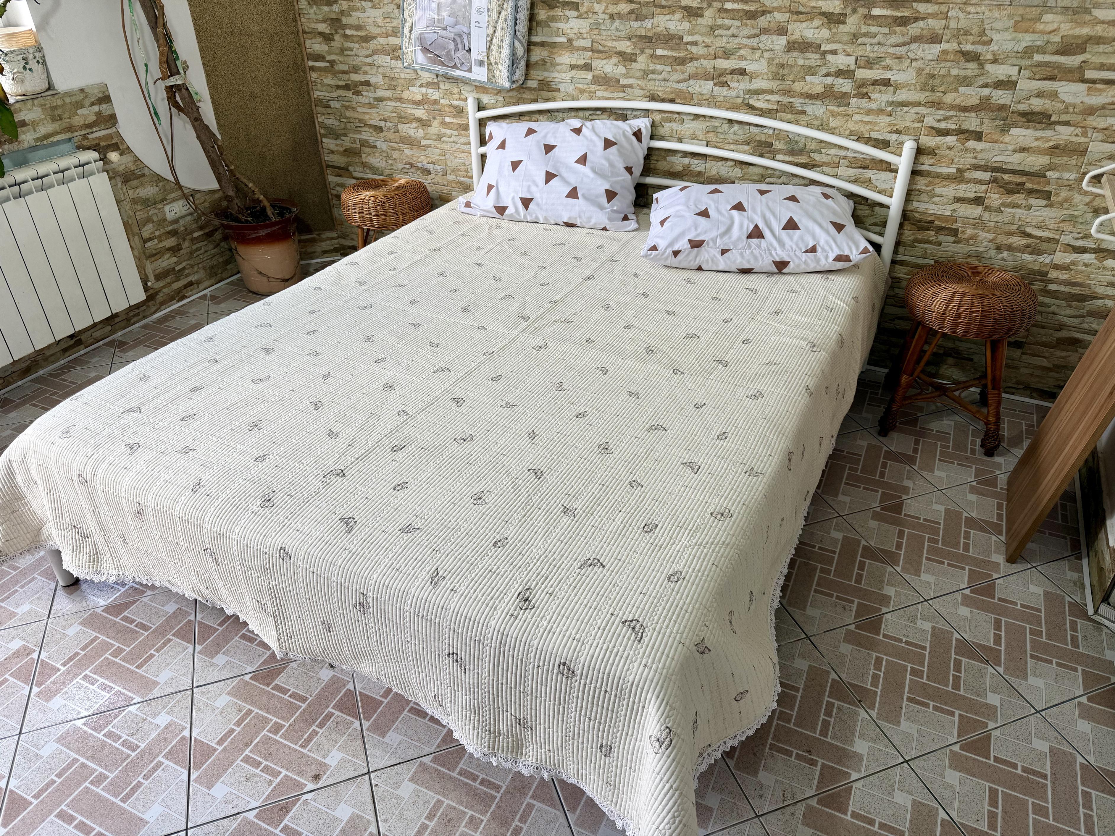 Плед-покрывало из микрофибры летнее Прованс евро 230х230 см Светло-бежевый (MP-2703lbeige/x230)