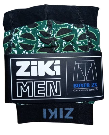 Набор трусов-боксеров мужских Ziki MEN Зеленый 2 шт. XS Черный (65464)