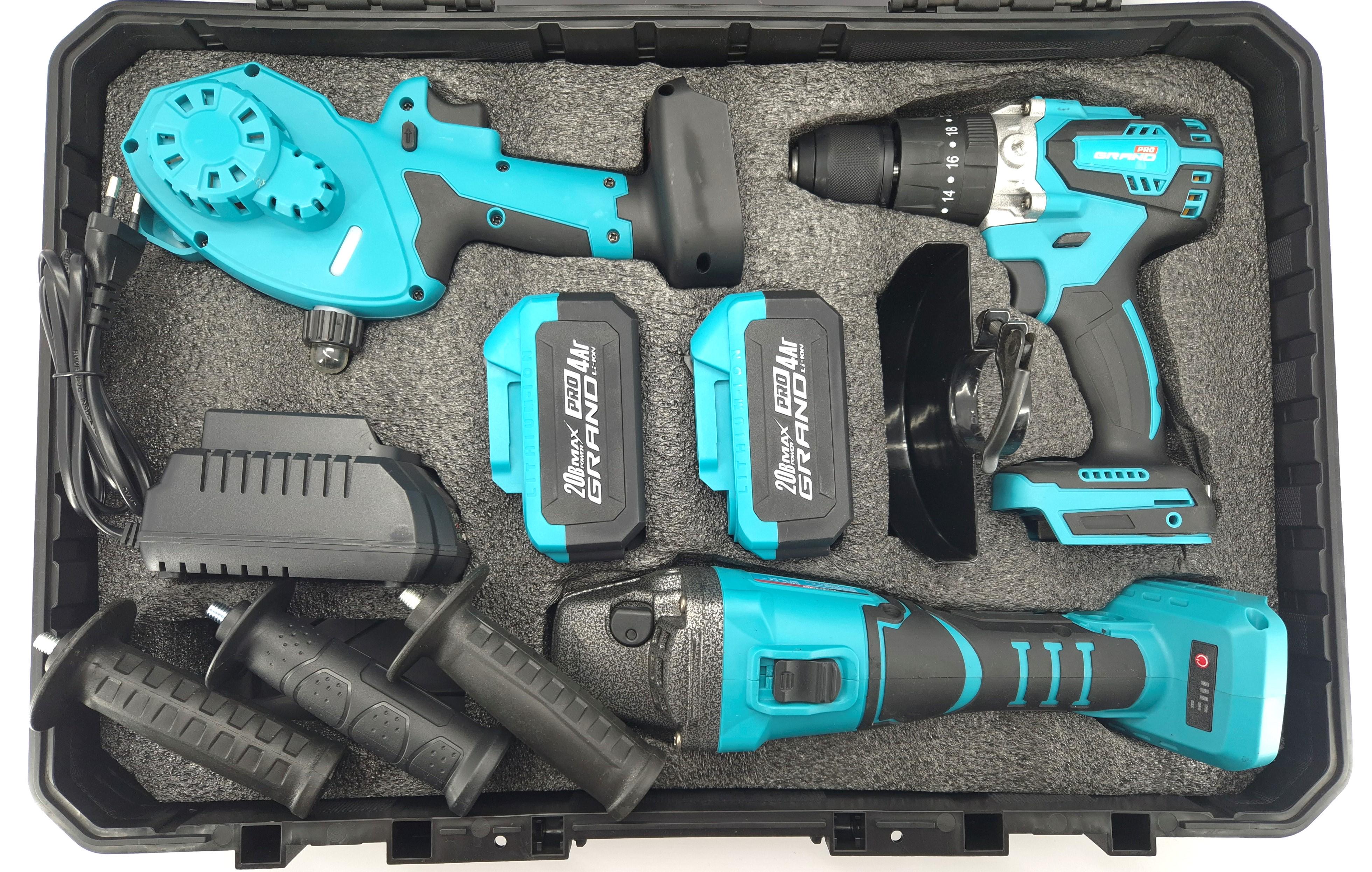 Набір інструментів акумуляторних Grand № 3 G (МШУ-20BL/PRO+ДА-20/13UBL+АПЦ-20V/8"-4) - фото 15 Набір інструментів акумуляторних Grand № 3 G (МШУ-20BL/PRO+ДА-20/13UBL+АПЦ-20V/8"-4) - фото 15