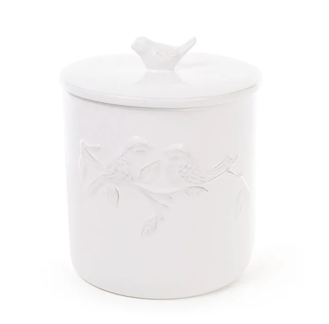 Банка керамическая для печенья Flora Птички 1,9 л 31700 Белый