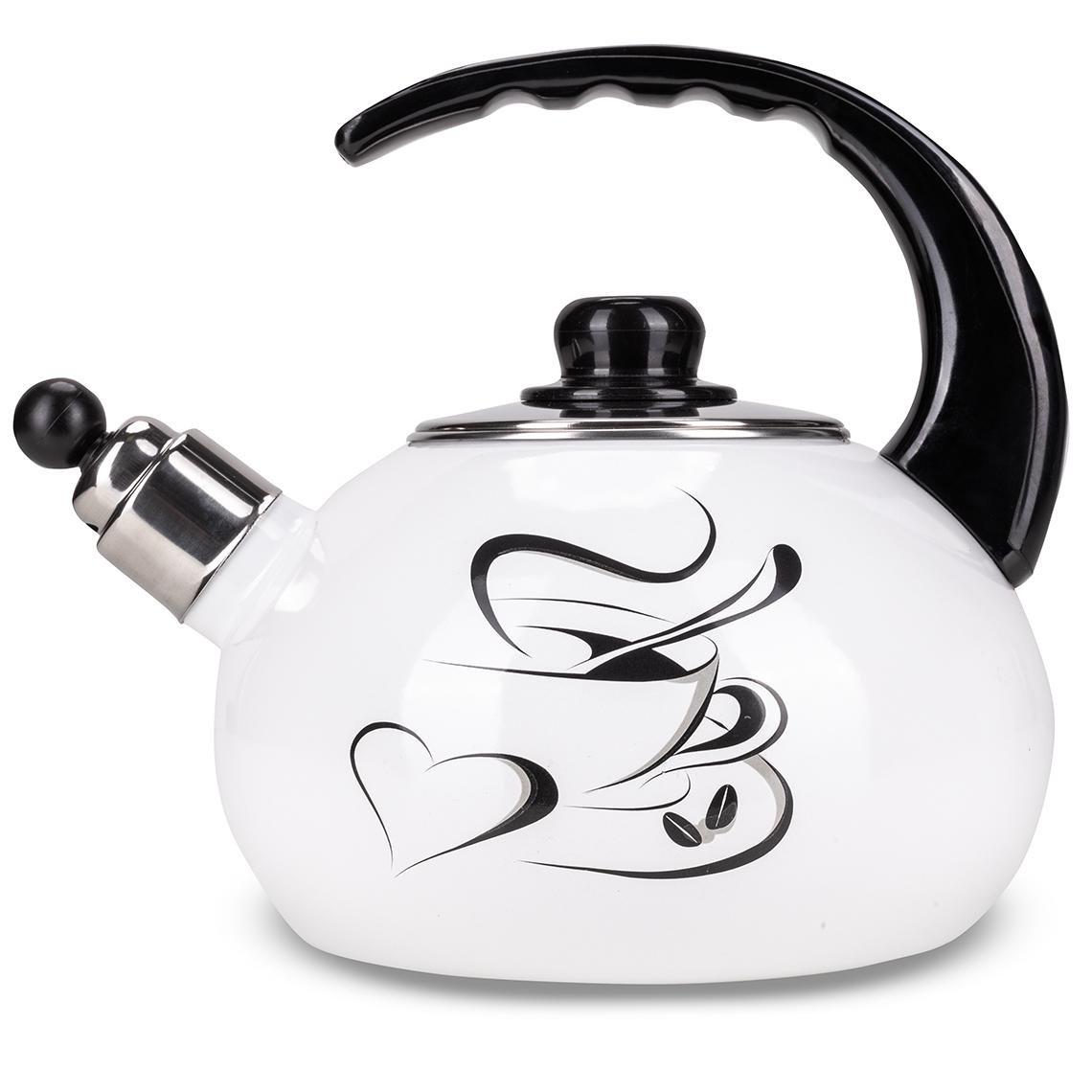 Чайник со свистком Kamille KM-1036 с рисунком из эмалированной стали 2,5 л Белый (150-84-1036) - фото 4 Чайник со свистком Kamille KM-1036 с рисунком из эмалированной стали 2,5 л Белый (150-84-1036) - фото 4