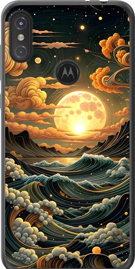 Чехол на Motorola One Power Арт волны (6332t-1588-42517)