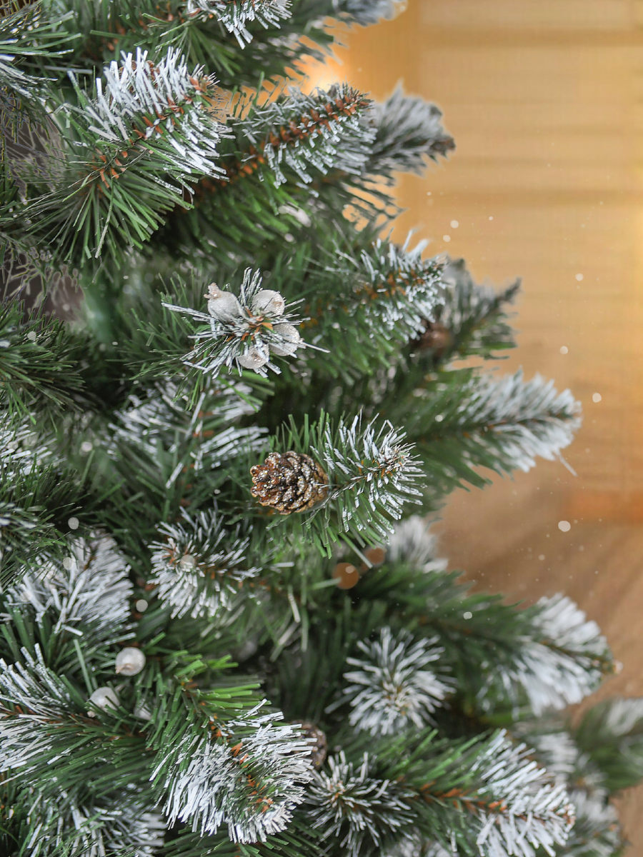 Искусственная елка пушистая со снегом YaLINKA КS15 с серебряными шишками и жемчужинами 150 см Серебристый (908876561) - фото 7 Искусственная елка пушистая со снегом YaLINKA КS15 с серебряными шишками и жемчужинами 150 см Серебристый (908876561) - фото 7