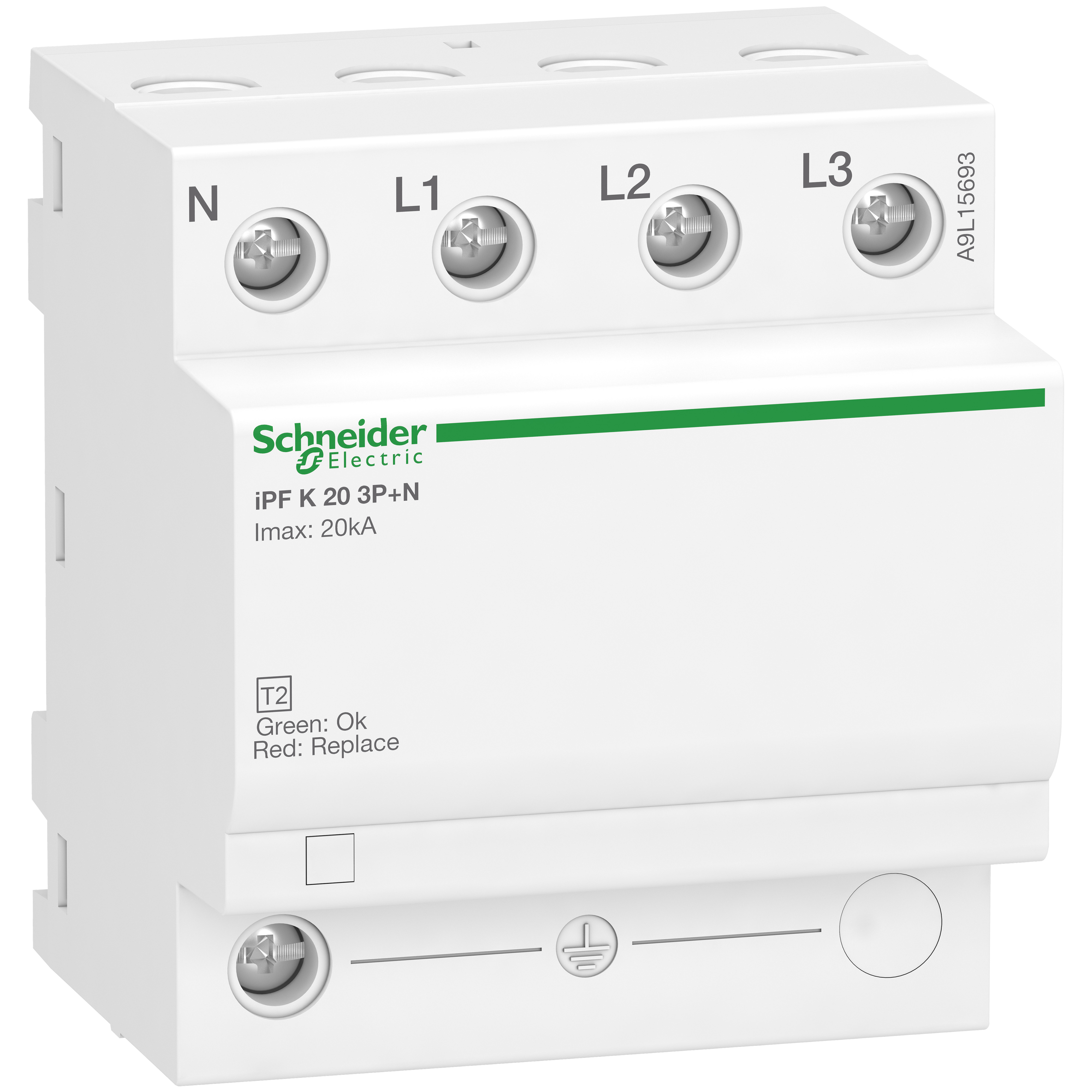 Ограничитель перенапряжения Schneider Electric iPF20 3P+N 20кА 230 В класс 2 (A9L15693)