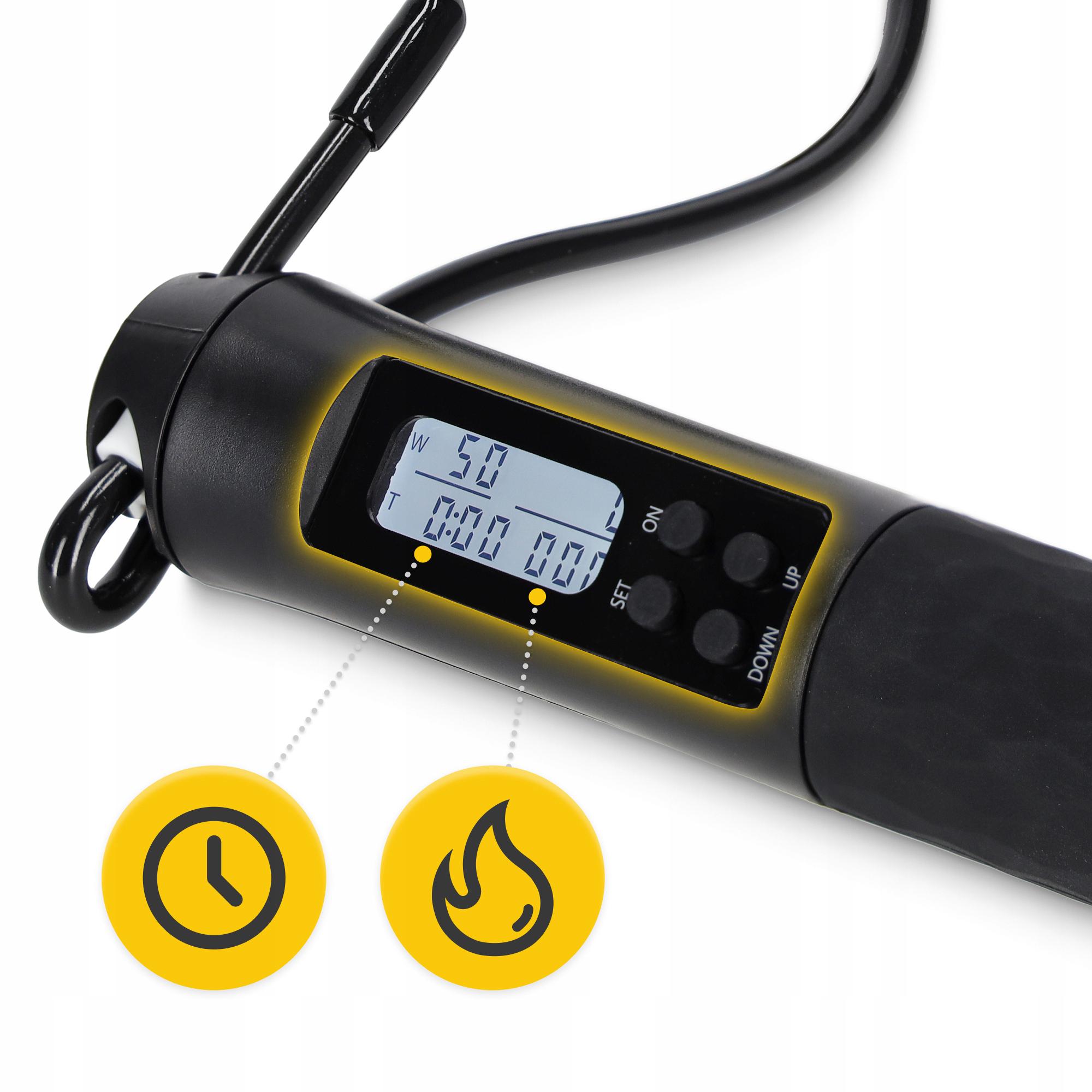 Скакалка з лічильником 4fizjo 2 в 1 провідна/бездротова Black (P-5905973402200) - фото 3 Скакалка з лічильником 4fizjo 2 в 1 провідна/бездротова Black (P-5905973402200) - фото 3