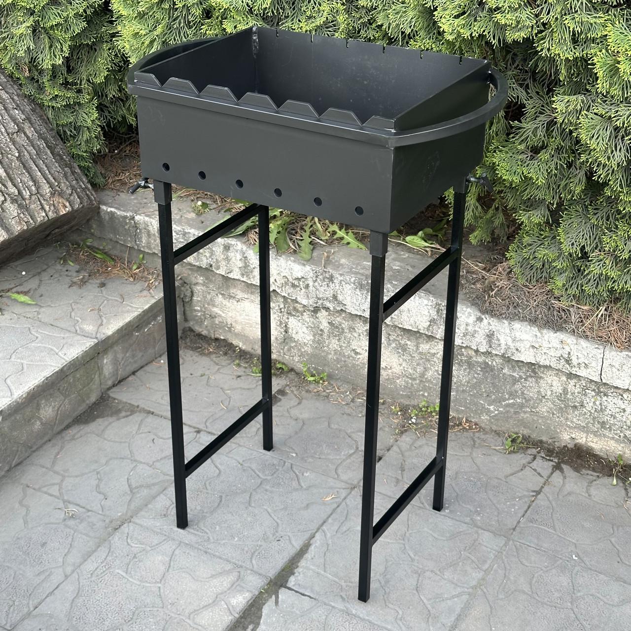 Мангал Metalzavod Гектор на 6 шампурів 3 мм на ніжках 59х35х82 см (MN6-3) - фото 1 Мангал Metalzavod Гектор на 6 шампурів 3 мм на ніжках 59х35х82 см (MN6-3) - фото 1