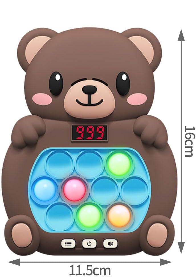 Интерактивная игрушка Quick Push Game Pop It 999 уровней Bear Brown (20376443) - фото 5 Интерактивная игрушка Quick Push Game Pop It 999 уровней Bear Brown (20376443) - фото 5