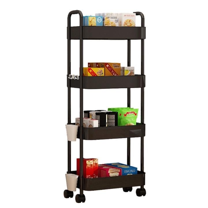 Этажерка пластиковая напольная 5 полок 126х36х24 см Черный (22922065) Этажерка пластиковая напольная 5 полок 126х36х24 см Черный (22922065)