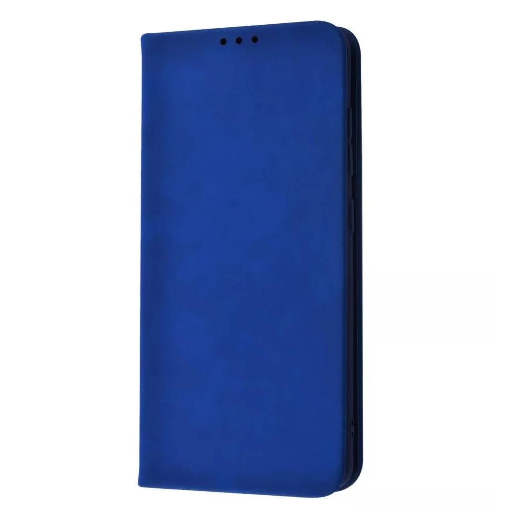 Кожаный чехол книжка Wave Flip для Xiaomi Redmi Note 10 Pro Blue