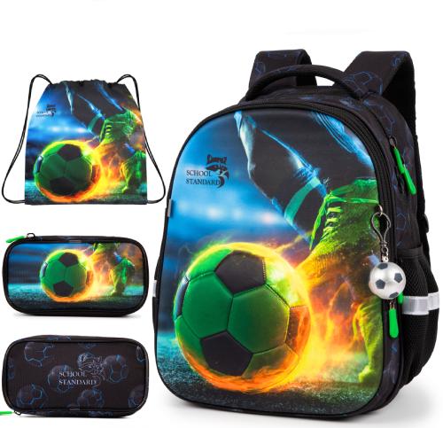 Школьный ортопедический рюкзак 3 в 1 для мальчика School Standard 38х30х18 см с Мячем в 1 класс (Full 170-78) Школьный ортопедический рюкзак 3 в 1 для мальчика School Standard 38х30х18 см с Мячем в 1 класс (Full 170-78)