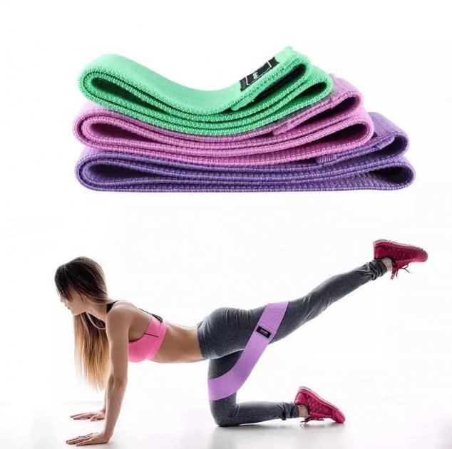 Резинки для фитнеса Hip Resistance Bands тканевые 3 шт. (TP-133) - фото 2 Резинки для фитнеса Hip Resistance Bands тканевые 3 шт. (TP-133) - фото 2