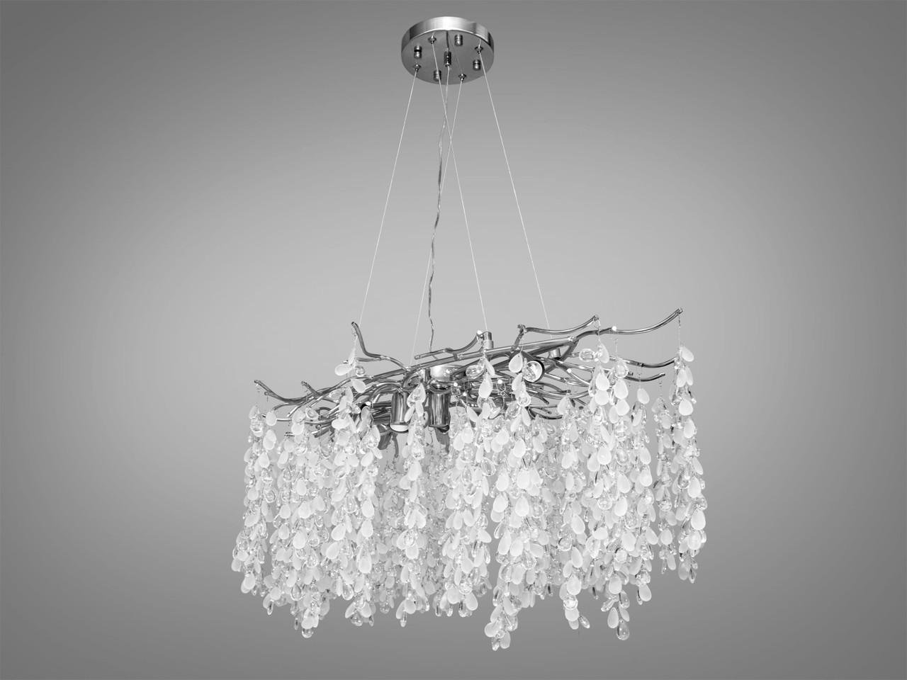 Люстра кришталева 603-L900CH-LS Гліцинія витягнутої форми Хром (2178305610) - фото 3