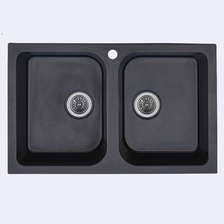 Мойка кухонная Platinum Twin 7648D Черный (353372) Мойка кухонная Platinum Twin 7648D Черный (353372)