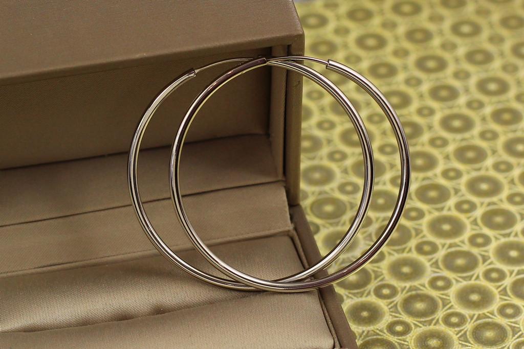Серьги кольца Xuping Jewelry 4,5 см Серебристый (2062826929)