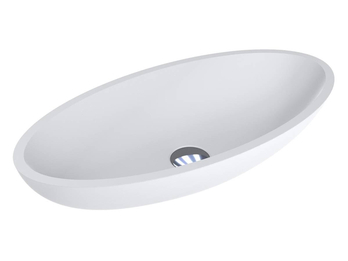 Умывальник Miraggio NICE MIRASOFT с литого мрамора матовый Белый (84182)