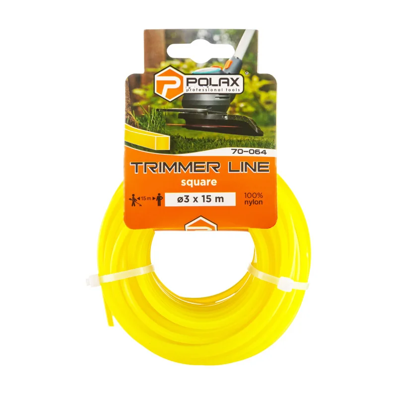 Жилка для триммера Polax "Квадрат" 3 мм 15 м (70-064)