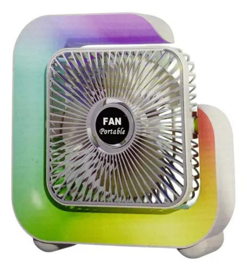 Вентилятор-нічник акумуляторний квадратний G з підсвіткою/USB для дому/офісу/подорожей (6-18-G-USB) - фото 4 Вентилятор-нічник акумуляторний квадратний G з підсвіткою/USB для дому/офісу/подорожей (6-18-G-USB) - фото 4