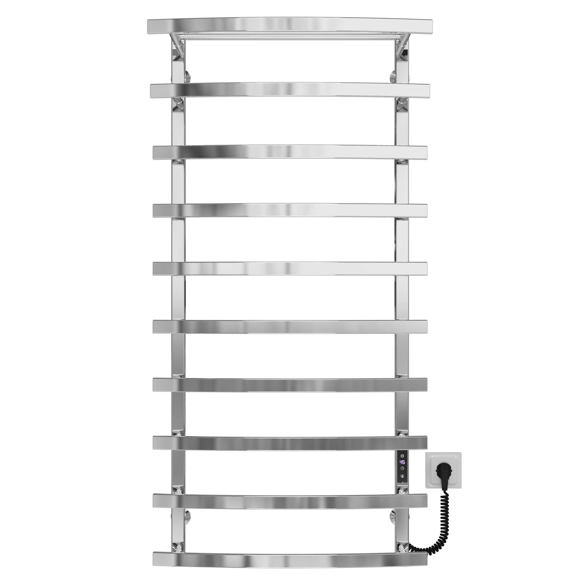 Полотенцесушитель электрический Deffi Lotos П10 JD04 правое подключение нержавеющая сталь 500х1200 мм Хром (A.LO.120.50.10.E.C.R.2)