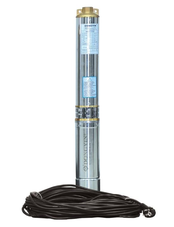 Насос відцентровий свердловинний Dongyin 1,1 кВт Ø 102 мм з кабелем 45 м (777474)