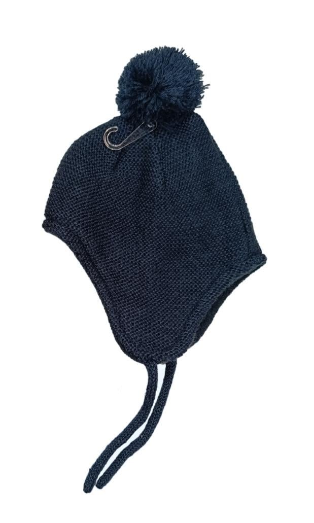 Шапка дитяча на зав'язках для хлопчика Kiabi 45 см Синій (0437B)