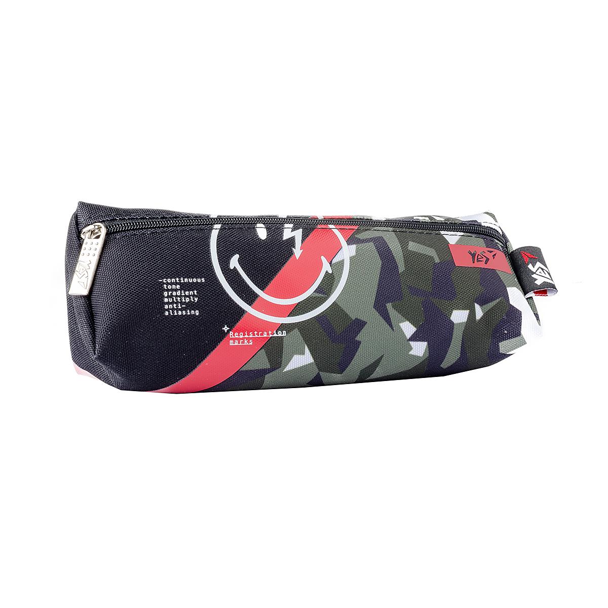 Пенал мягкий YES UN-01 Smiley World Military boy (532973)