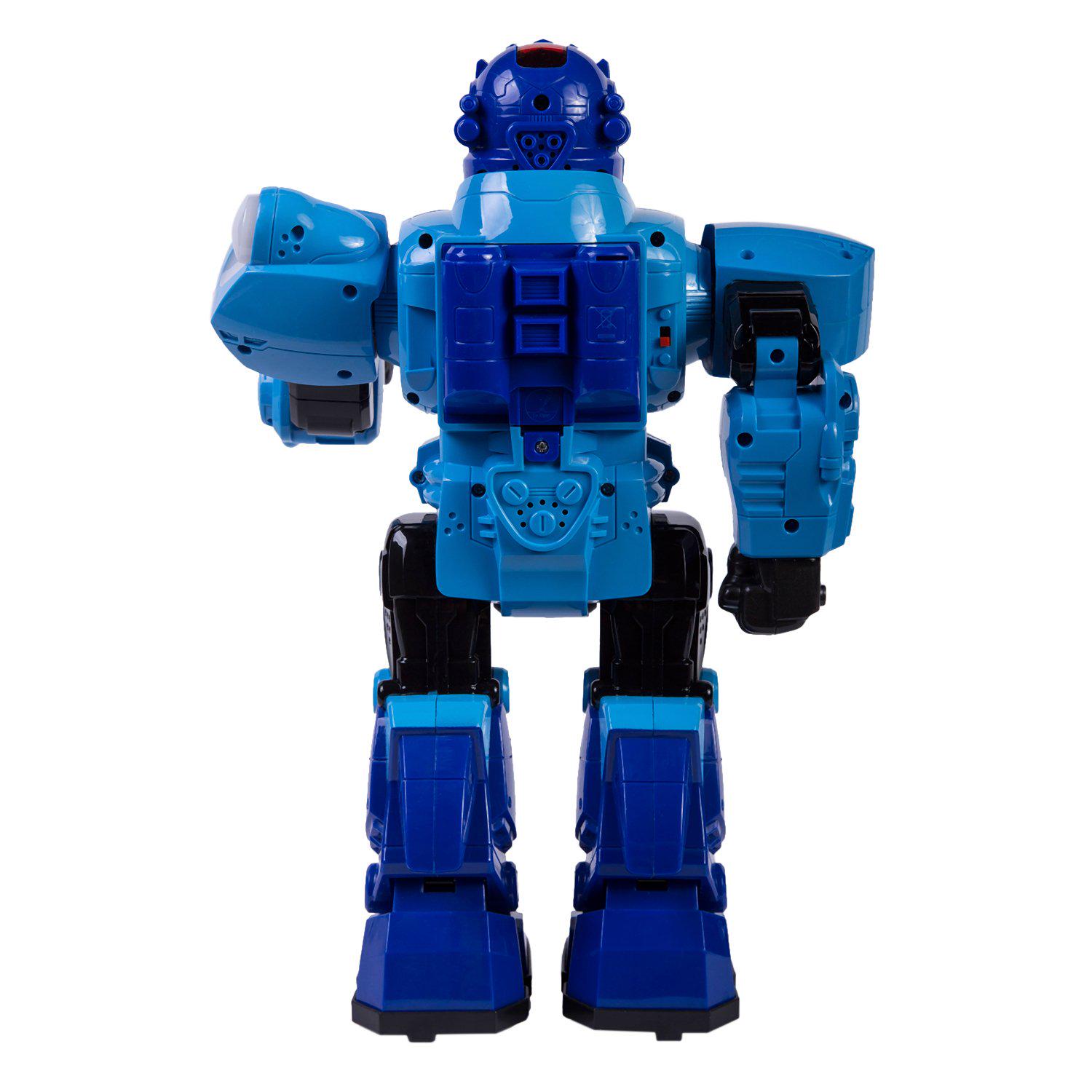 Робот на пульте управления Jia Yu Toy ходячий со светом и звуком Синий (058156) - фото 3