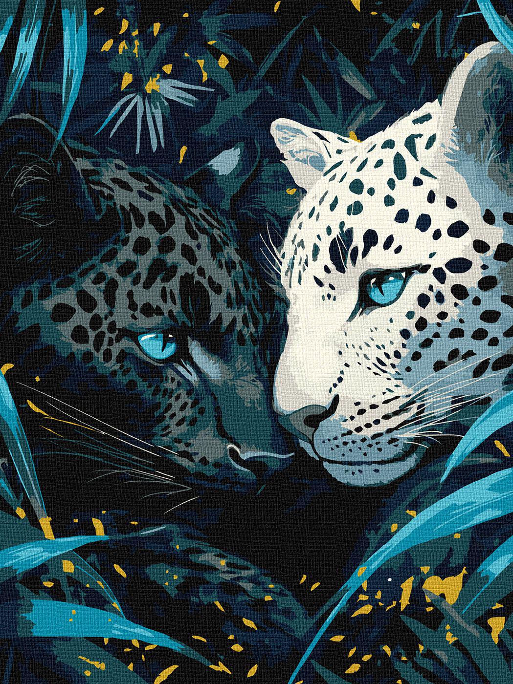 Набір для розпису по номерах Ideyka Блакитноокі КНО6730 з фарбами металік extra 30x40 см (MTT-198651)