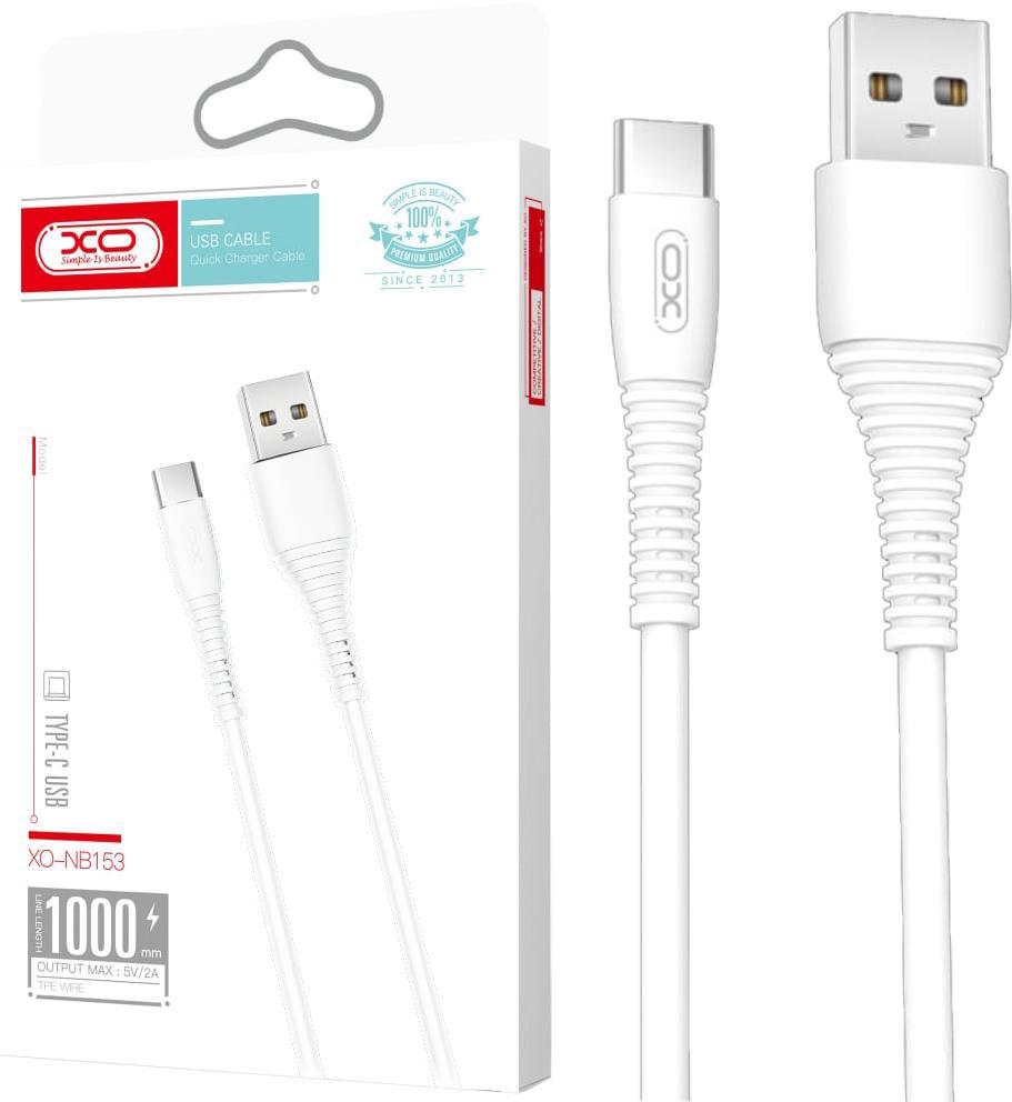 Кабель интерфейсный Xo NB153 USB-Type-C 1 м White (23606)