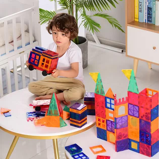 Конструктор дитячий D018 магнітні блоки 110 дет.(29203642) - фото 5 Конструктор дитячий D018 магнітні блоки 110 дет.(29203642) - фото 5