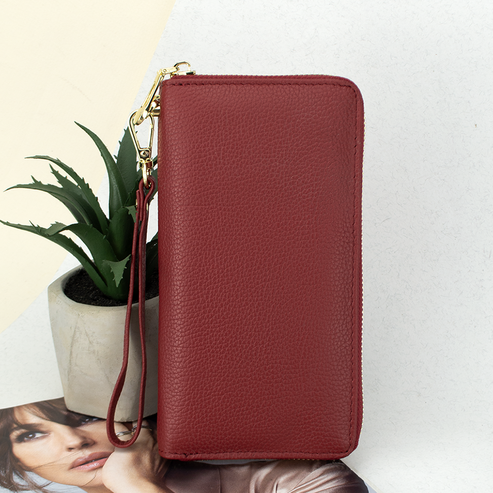 Кошелек женский кожаный Keizer 2707 на молнии Красный (1910042935)