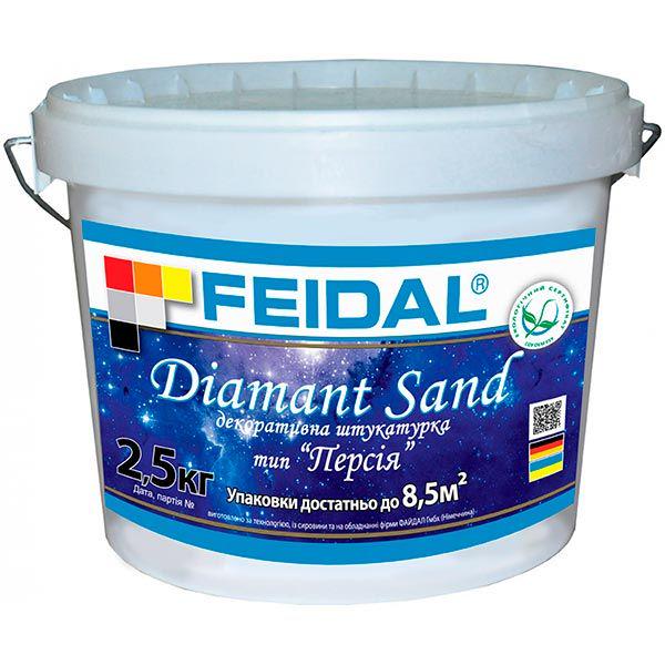 Фарба декоративна акрилова Feidal Diamant Sand з перламутром база для внутрішніх робіт 2,5 л Срібний (1816010107) - фото 1 Фарба декоративна акрилова Feidal Diamant Sand з перламутром база для внутрішніх робіт 2,5 л Срібний (1816010107) - фото 1