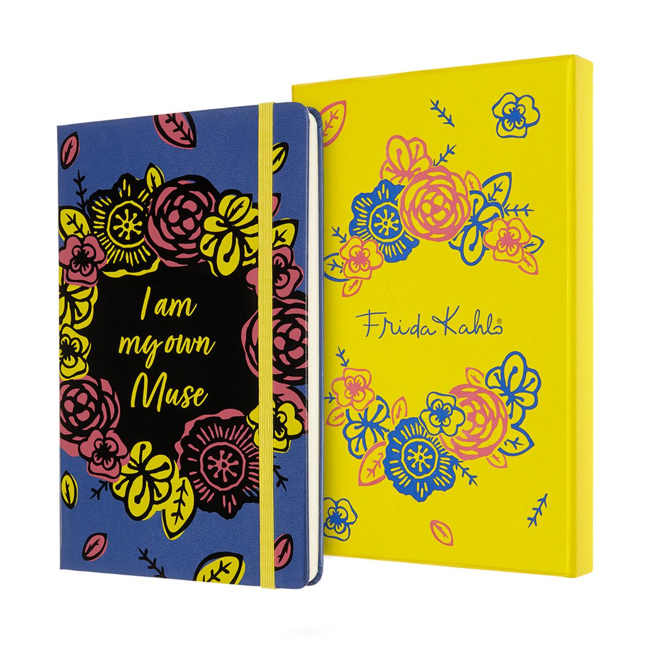 Блокнот Moleskine Limited Frida Kahlo в упаковці середній 13х21 см з чистими аркушами Синій