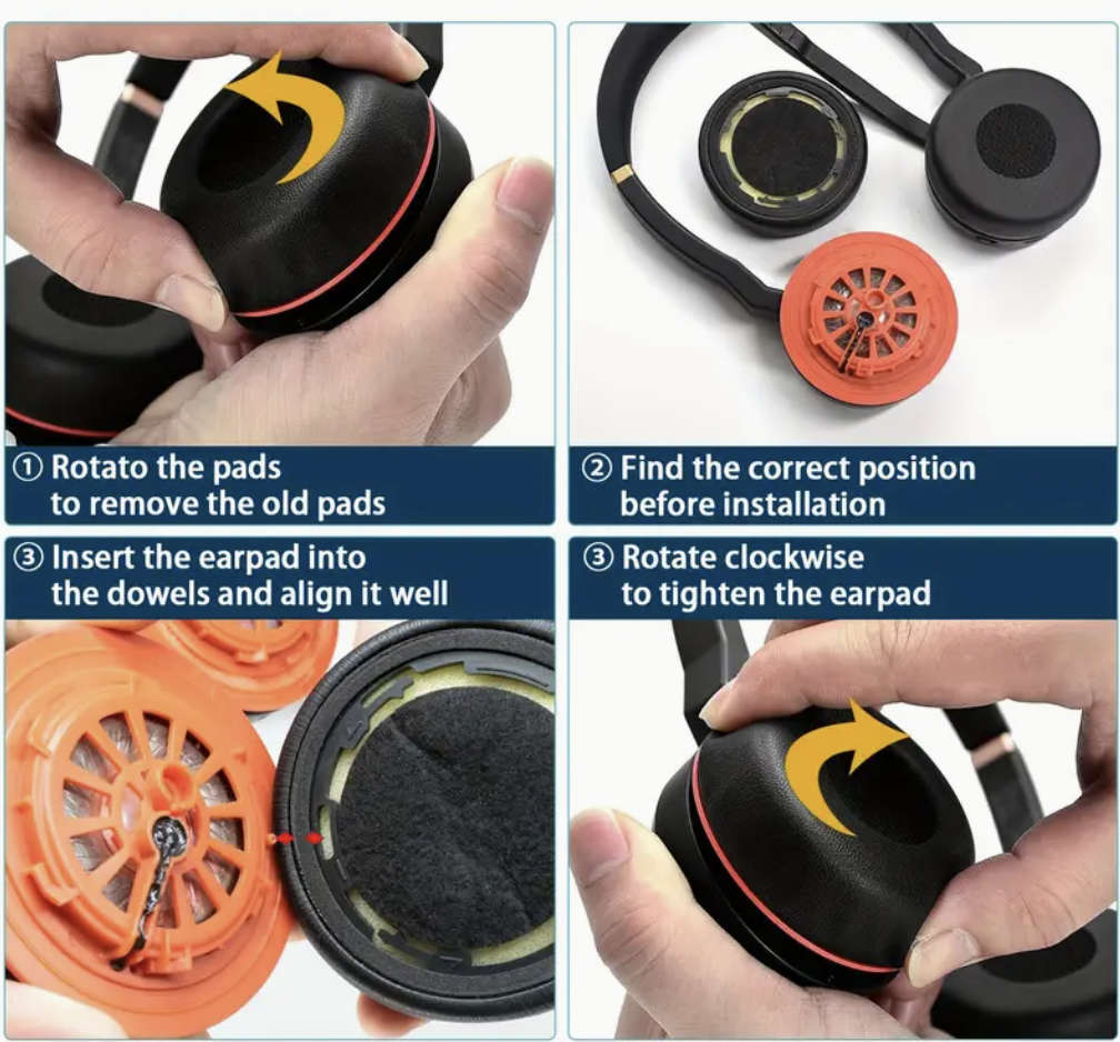 Амбушюри для навушників Jabra Evolve 75/Series 75UC/75MS/75SE (2718151278) - фото 4