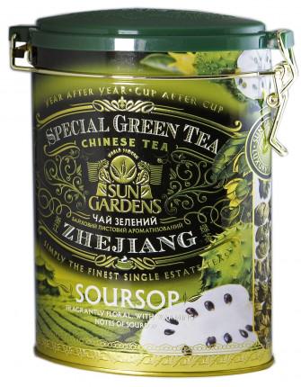 Чай зелений Sun Gardens Soursop 100 г з/б овал