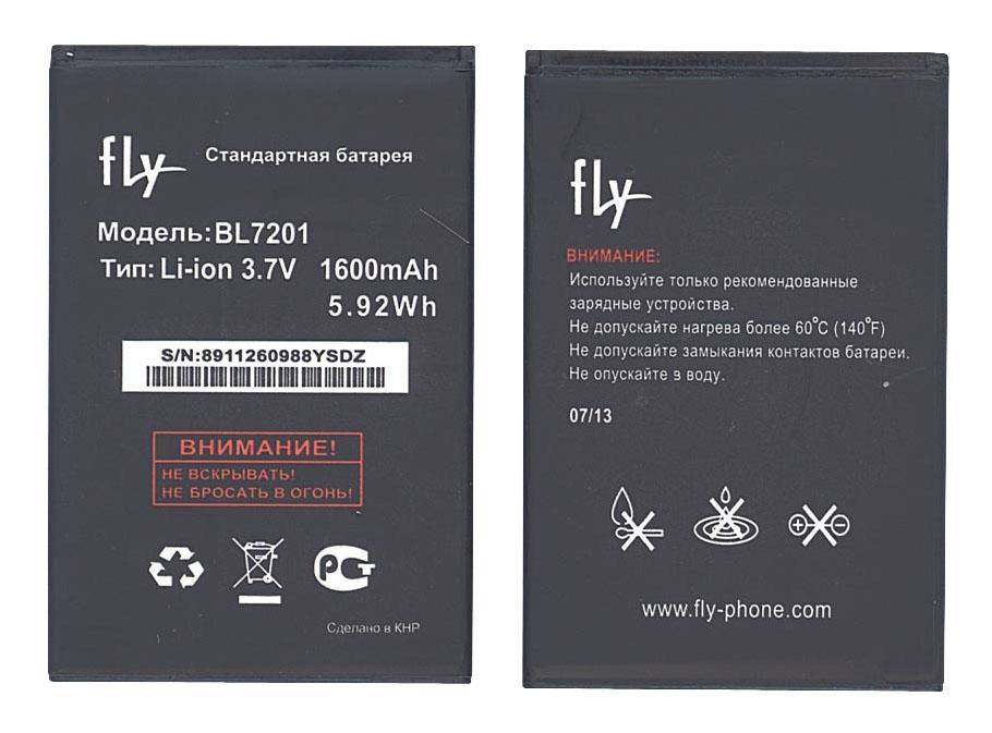 Аккумулятор для смартфона Fly BL7201 IQ445 Genius 3,7V 1600 mAh 5,92 Wh Black