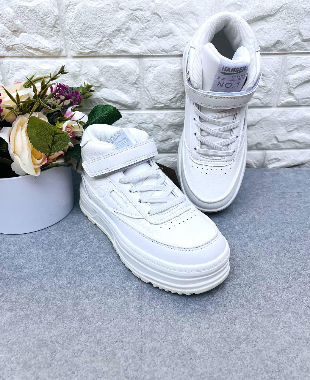 Кросівки-хайтопи унісекс Clibee 1847 р. 36 23 см Білий (1847-3)