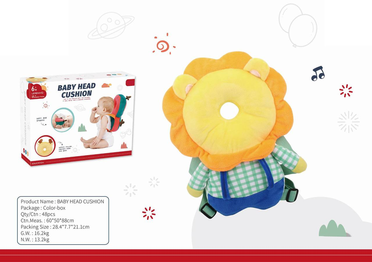 Подушка-рюкзак дитяча захисна регульовані ремені з захистом голови при падінні 30 см (668-193) - фото 3