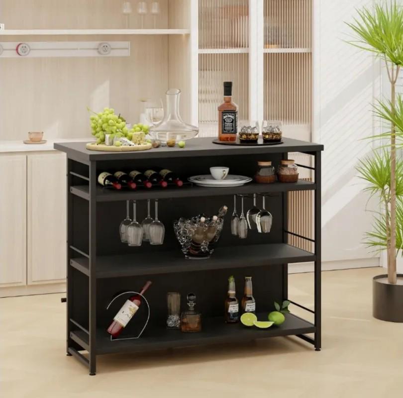 Остров кухонный Liquor с 3 полками Черный (PK27)
