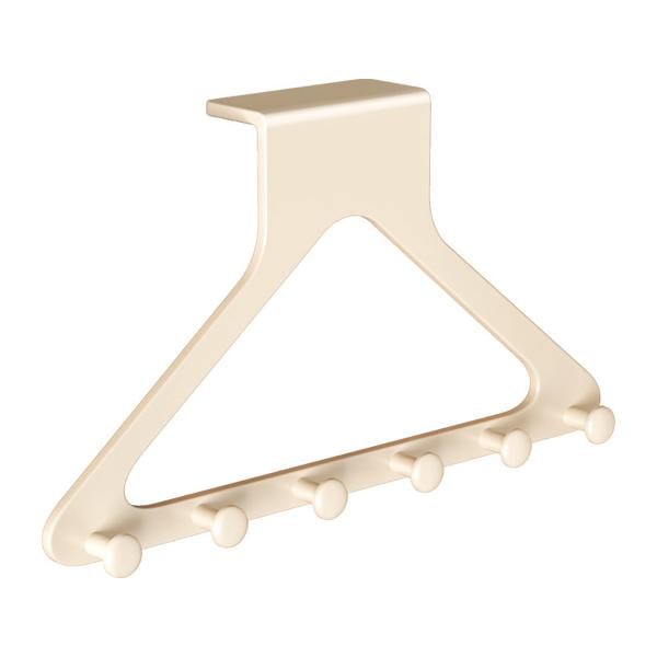 Планка навесная на дверь Треугольник 6 крючков Белый (37321)