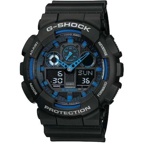 Часы мужские кварцевые Casio G-Shock GA-100-1A2ER ударопрочные с полимерным ремешком (1847582458)