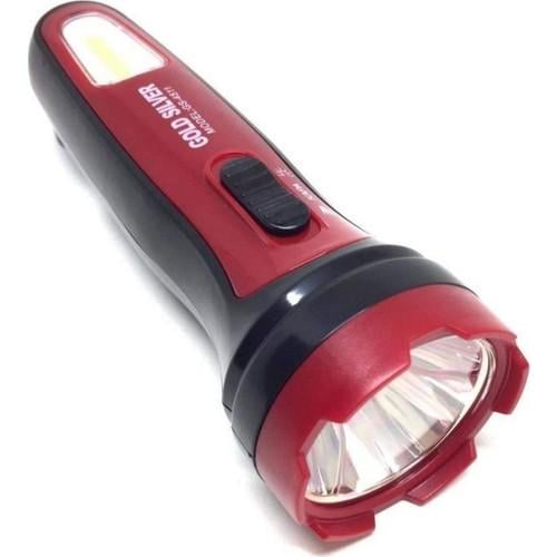 Ліхтар акумуляторний ручний GS-4511 9348 4 Вт Gold Silver (4500173) Ліхтар акумуляторний ручний GS-4511 9348 4 Вт Gold Silver (4500173)