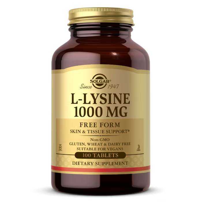Лизин Solgar L-Lysine 1000 мг 100 табл. (SOL-01701)